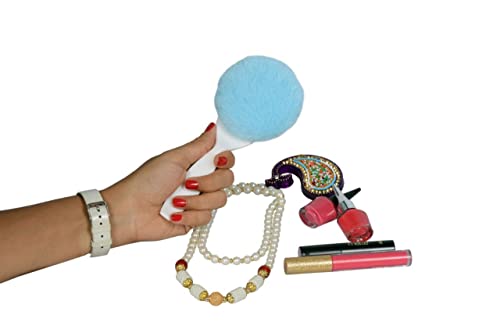 Image of The ChipmunK Store's Makeup Powder puff Combo with handle (Blue, Pink)