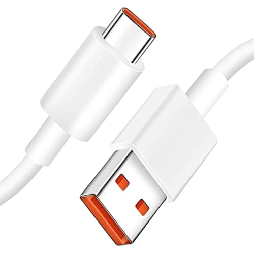 Image of Mi USB to Type C 33W Hypercharge Cable, 3A Fast Charging Cable with Up to 480 Mbps High-Speed Data Transfer & Sync Cord Compatible With All Xiaomi Smartphones and Devices, White (1 Meter)
