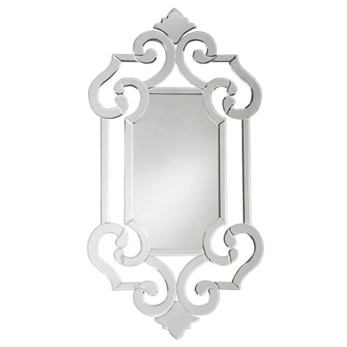 Image of Small Clarice Rectangular Venetian Wall Hanging Mirror, 41 x 22 Inch