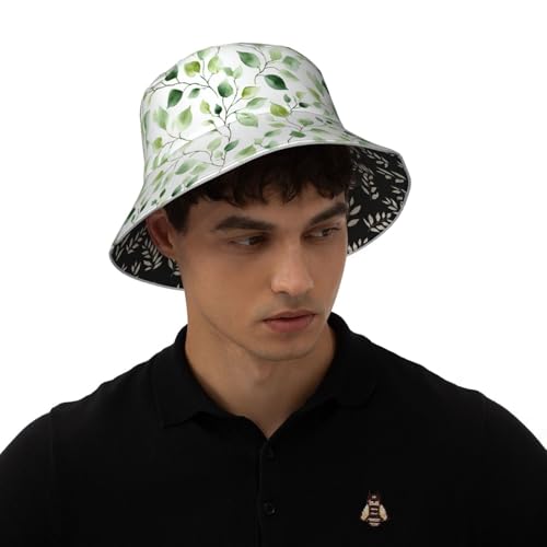 Image of Bucket Hat Double-Side-Wear Reversible Sun Hat Beach Travel Hiking for Women Men