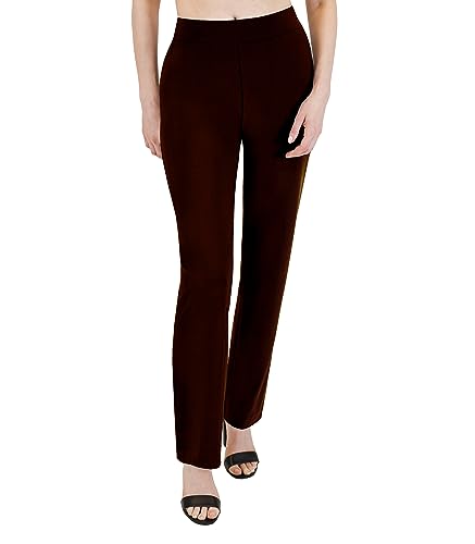 Selousuá Women's Straight Leg Pants - Comfortably Stretchy Work, Dressy or Casual Pants for Women - Soft and Stretchy Fabric