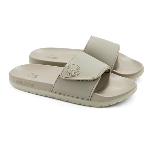Image of Body Glove Men's Slides, Cushioned Slide-on Sandal Slippers with Padded Adjustable Strap