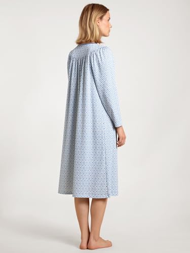 Image of Calida Women's Soft Cotton Nightgown - Classic Long-Sleeved Summer Nightdress, 100% Soft Cotton, 47 in