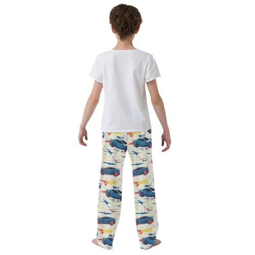 Pajama Bottoms, Pajamas Pant Sportscars Lounge Wear Casual Blue Grunge Sleep Long Pants Soft Pjs Sleepwear3