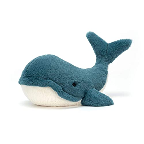 Image of Jellycat Wally Whale Stuffed Animal, Small 7.5 inches - Ocean & Sea Plush Toy - Classic Children's Gift