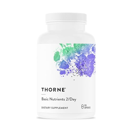 Image of THORNE - Basic Nutrients 2 /Day - Comprehensive Daily Multi-Vitamin with Optimal Bioavailability - Vitamin & Mineral Formula - Third-Party Certified - Gluten, Dairy & Soy-Free - 120 Capsules