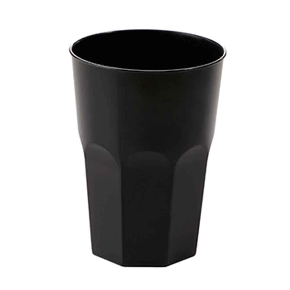 PZ 100 BICCHIERE BLACK NERO ML 400 KRISTAL COCKTAIL MOJITO COCA E RUM HAPPY HOUR APERITIVO APERICENA PLP USA E GETTA