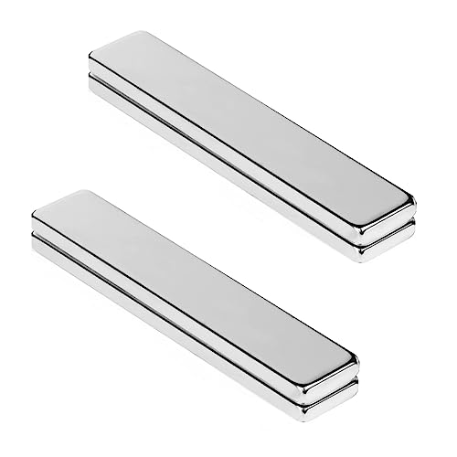 DDKY 4 Pièces 60 * 10 * 3MM Aimant Puissant,Aimant Neodyme Puissant, Aimant Autocollant Magnets Rectangulaire Magnetique pour Frigo Tableau Blanc Bureaux