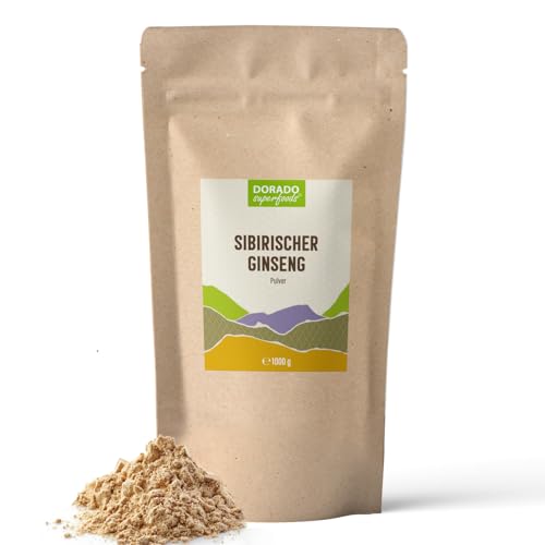 Sibirischer Ginseng Wurzelpulver | 1000 g frei von Zusätzen | Taigawurzel Dorado Superfoods®