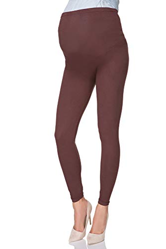FUTURO FASHION - Leggings de Maternidad Muy cómodos - Algodón - Todas Las Tallas - Marrón - Talla EU 44