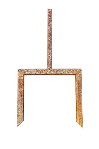 Kapaga – Stahlhalter zur Montage von Gartendekorationen – Befestigung für Metall-Sichtschutz und Paravents – Rostfarben 15x15x15 cm – Stabile und sichere Verankerung im Boden