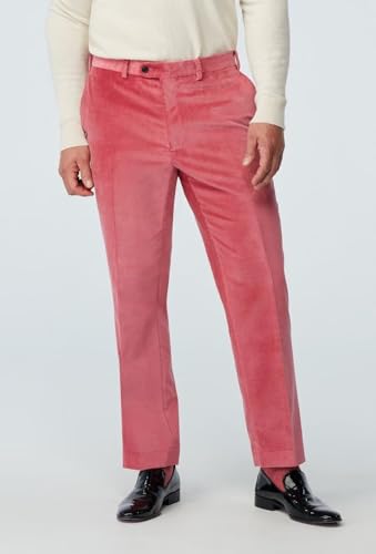 Mens Velvet Regular Fit Pants Expandable Waist Flat Front Suit Pants for Men2