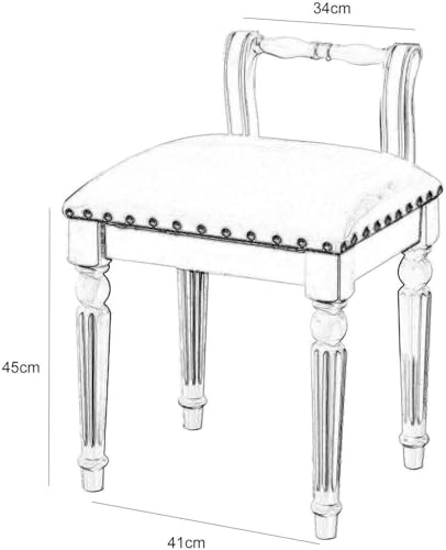 Silla ergonómica de respaldo bajo para tocador y maquillaje cómodo 3