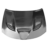 FREEMOTOR802 Front Hood Panel Compatible with 2015-2023 Dodge Charger | SRT Hellcat Style Black Aluminum Engine Cover Replacement Body Part