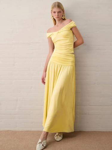 Image of Two Piece Skirt Set for Women - Sexy Sleeveless Spaghetti Strap Pleated Tank Top Maxi Long Skirts Sets