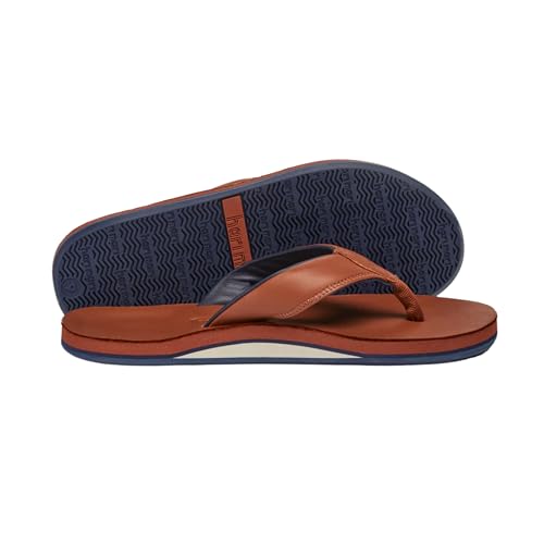 Hari Mari- The Clipper- Men's Waterproof Full-Grain Leather Sandal with Matching Leather Fob- No Break Ins, Beveled Edge to Reduce Tripping, and Floats in Water4