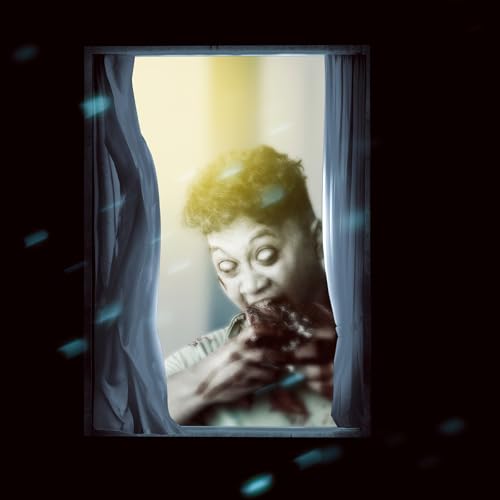 Oudain 2 Pack Halloween Fabric Rear Projection Screen Window Projection Portable White Projector Screen Sheet With Mounting Hardware For Door Projecting Halloween Videos thumb #5