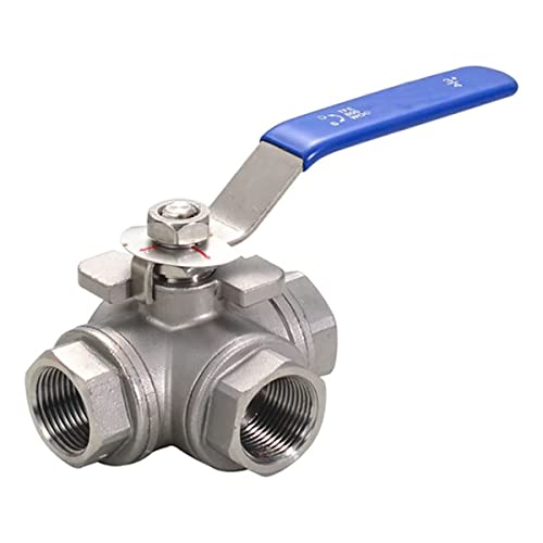 Vanne à bille 1/2 acier inoxydable SS304 T Flow vanne robuste 3 voies DN15 - 2