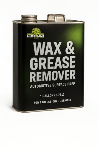 LiME LiNE Wax and Grease Remover – Multi-Surface Paint Prep Cleaner for Auto Body, Metal, Plastic, Fiberglass – Fast-Drying Solvent Degreaser Removes Wax, Tar, Adhesive & Contaminants (1 Gallon)