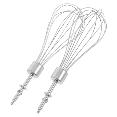ASAKKURA 2個 電動卵泡立て器ヘッド ステンレス製ハンドミキサー用ミニ電動ドリル対応 クリームと卵の均一混合 キッチン調理ツー 再利用可能