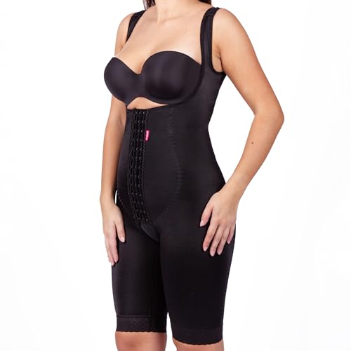 LIPOELASTIC VF Body Variant – Liposuction Compression Garment, Postpartum Belly Binder, Full Body Girdle for Women (Black, XL)