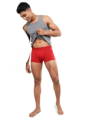Image of Jockey LM06 Men's Bamboo Cotton Elastane Mesh Trunk with Ultrasoft Waistband and Stay Dry Treatment