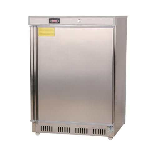 ROMUX® Armario Refrigerado Bajo de 1 Puerta de 60 cm Refrigeración Estática Gris | Armario Frigorífico Capacidad 129 L - 3 Estantes y 100 W para Bares y Restaurantes