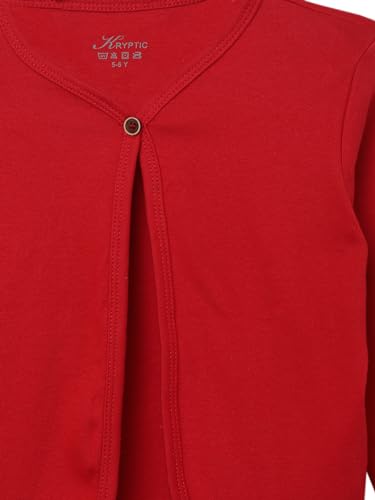 Image of KRYPTIC Kids Girls Regular Length Cotton Shrug - Pack of 2 Soft, Lightweight Open-Front Layers for Stylish Everyday Wear and Casual Outfits.