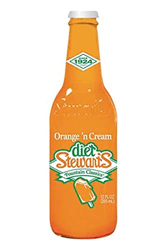 Stewarts Diet Orange n Cream, 12 oz Glass Bottle, 12 Units