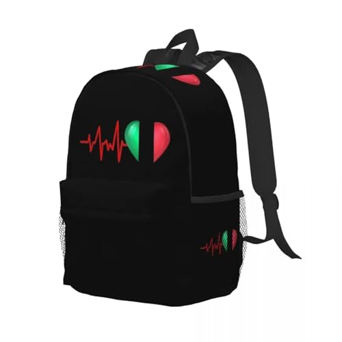 Mochilas Ocio Al aire libre Vintage Italia Bandera Coche Orgullo italiano Estudiante Niños Niñas Mochila escolar para niños Laptop Bolsos de hombro para hombres y mujeres Regalos de vacaciones