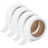 32 Yards Hem Tape, 0.75 INCH 4 Rolls Iron on Hemming Tape, Adhesive No Sew Hemming Tapes for Pants Curtains Dresses Clothes Fabric Crafting Projects (White)
