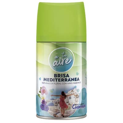 A tu aire|Aerosol Ambientador| Recambio Automático | Naturaleza Floral con Aires Marinos| Fragancia Brisa Mediterránea | Contenido: 250 ml Cover