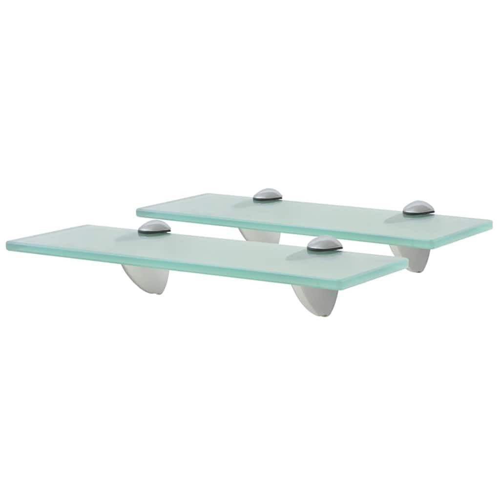 Wandregal Glas 2er Set Schweberegal Transparent 30x10 cm 8 mm