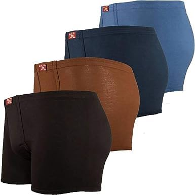 Image of Men's Cotton Trunks (Drawer) || Men's Cotton Brief Best Collection Feel Fresh and Free Pack of 4