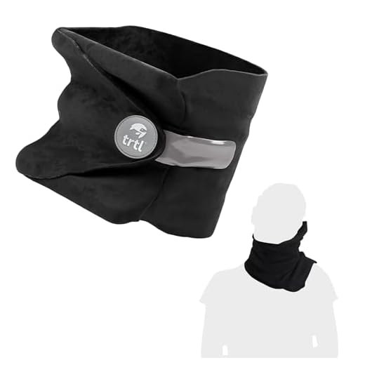 Trtl Pillow® - The Scientifically Proven Super Soft Neck Supporting Travel Pillow, Machine Washable, Black