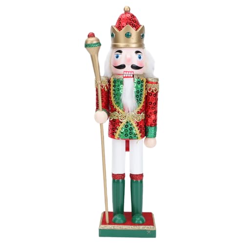 Vaguelly Wooden Nutcracker Christmas Decor Exquisitely Wooden Nutcracker Craft Ornament for Festive Home and Office Decoration Design Unique