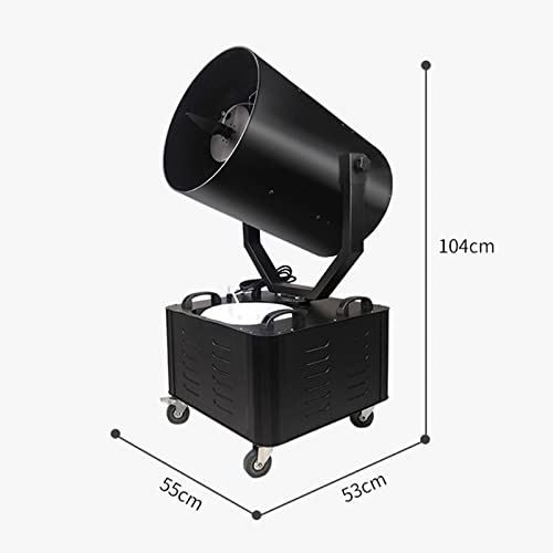 Cañón de nieve vertical ajustable, cañón de nieve de 3000 W con control remoto inalámbrico manual, rotación de 120 grados, ideal para Navidad miniatura 5