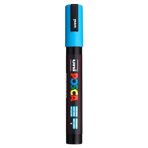 Faber Castell Uni-Ball POSCA PC-5M - Marcador (Black, Blue)