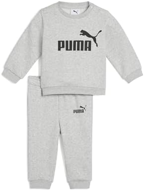 (-21%) PUMA Unisex Baby MINICATS ESS Crew Set FL INF Gestrickte Anzüge, Light Gray Heather, 98