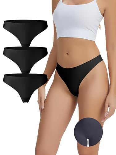 Image of Seamless Camel Toe Thongs for Women Invisible Thong Panty Liners No Show Camel toe G-Strings Workout Underwear