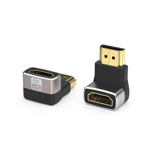 Adaptador HDMI 2.1 ángulo recto 8K 2 unidades