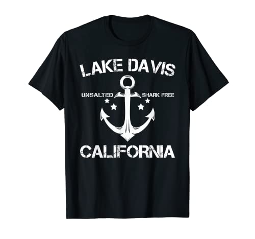 LAKE DAVIS CALIFORNIA Divertido Pesca Camping Verano Regalo Camiseta