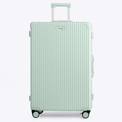Image of Nobl Travel Zipperless Check In Suitcase - Aluminum Frame, Check In luggage 30.2x20x12 Airline Approved by Noble Travel - Unbreakable Polycarbonate Shell - Dual TSA Locks, 360 Spinner Wheels - Mint