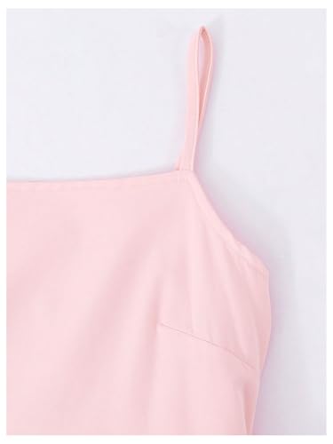 GORGLITTER Girl's Bow Midi Cami Dress Backless Sleeveless Cute Coquette Summer Graduation Skater Dresses 20254