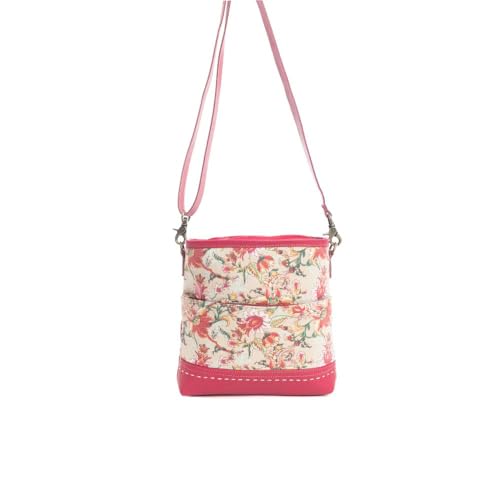 Myra Bag Western Leather Shoulder Bag for Women - Upcycled Crossbody Handbag Pink2