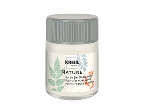 KREUL 49421-Cristal de Nieve Bote de 50 ml, Pintura al Agua, a Base de materias primas Naturales y sostenibles, cremosa, de Secado rápido y Resistente a la luz, Nature Snow Crystal, 50