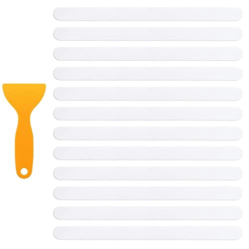 ComPDCVD 20 pegatinas de tiras antideslizantes transparentes antideslizantes para baño,cinta de seguridad para pisos de bañera, tapete de baño con raspador para escaleras, cocina, baño - 2 x 45 cm Cover