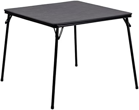 Flash Furniture Folding Card Table - Black Foldable Card Table Square - Portable Table with Collapsible Legs