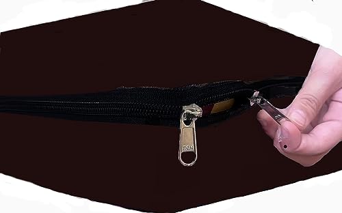 Image of 100% Waterproof Mattress Cover /Protector with Zipper Chain for Double Bed (Set of 2 Pieces) II All Around Protection with 360 Encasing (36 inch*72 inch*7, Brown)