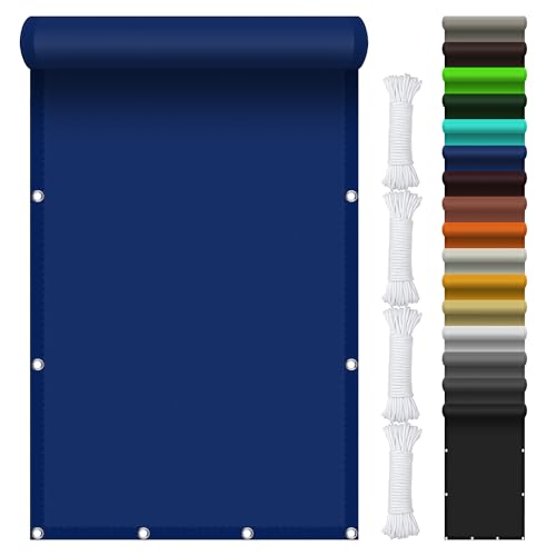 Voile résistant l'eau et anti-UV 200x250cm polyester bleu foncé